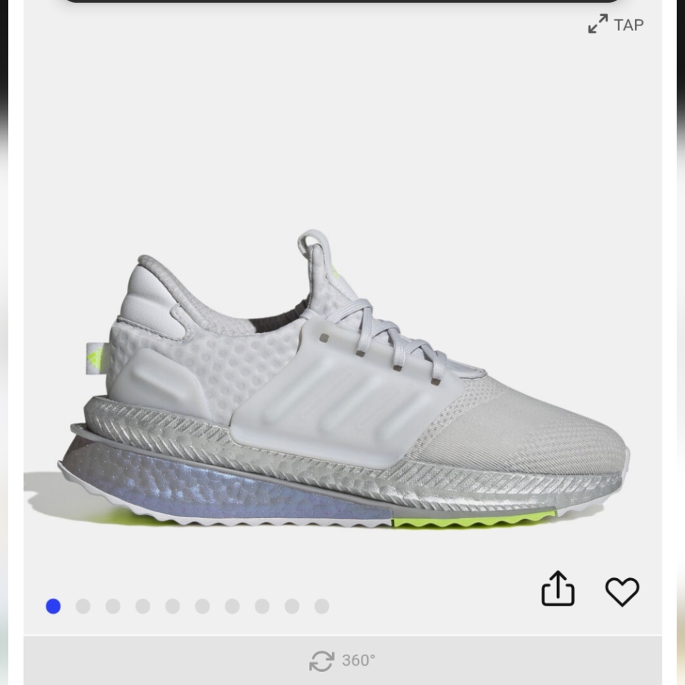 Women's Adidas White and Silver Sneakers